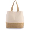 Sac shopping en coton canvas avec base en toile de jute, 310 g/m²