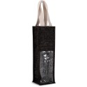 Sac à bouteille en jute avec fenêtre transparente pour une bouteille