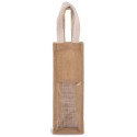 Sac à bouteille en jute avec fenêtre transparente pour une bouteille