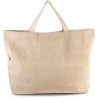 Grand sac de shopping fourre-tout esprit rustique en juco, 500 g/m²