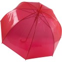 Parapluie transparent, ouverture automatique, mât en métal