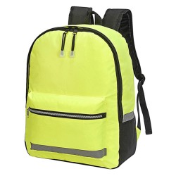 Sac à dos Haute Visibilité jaune, plusieurs compartiments, 18 litres