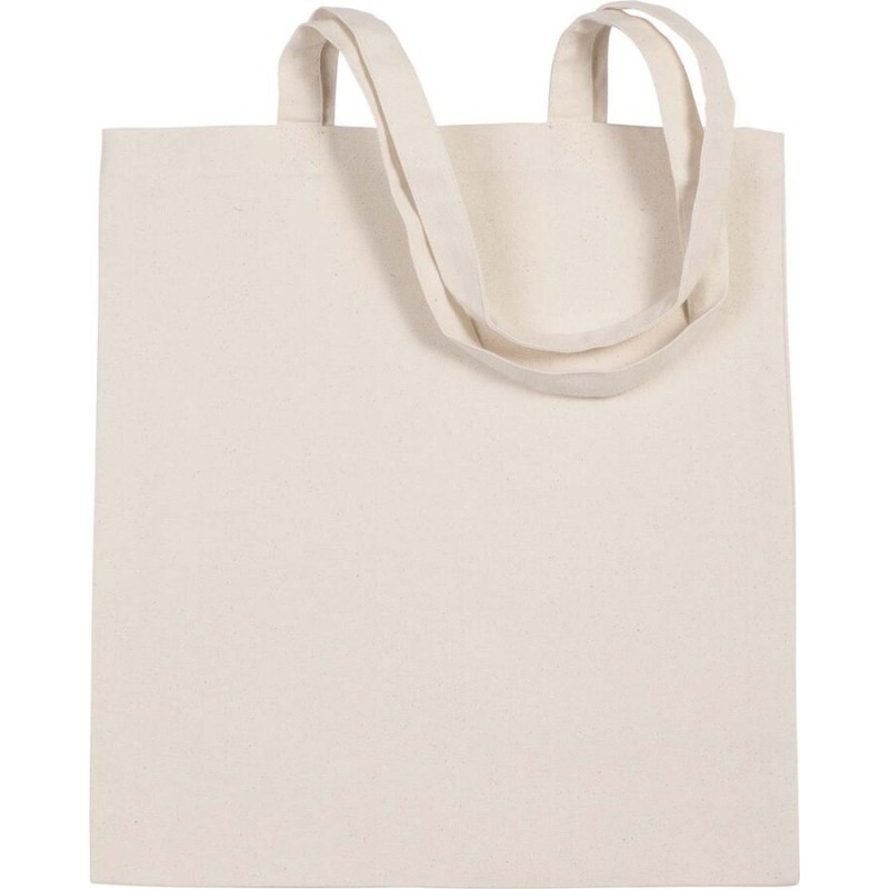 Sac shopping en coton canvas épais, longues anses, 310 g/m²