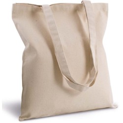 Sac shopping en coton canvas épais, longues anses, 310 g/m²