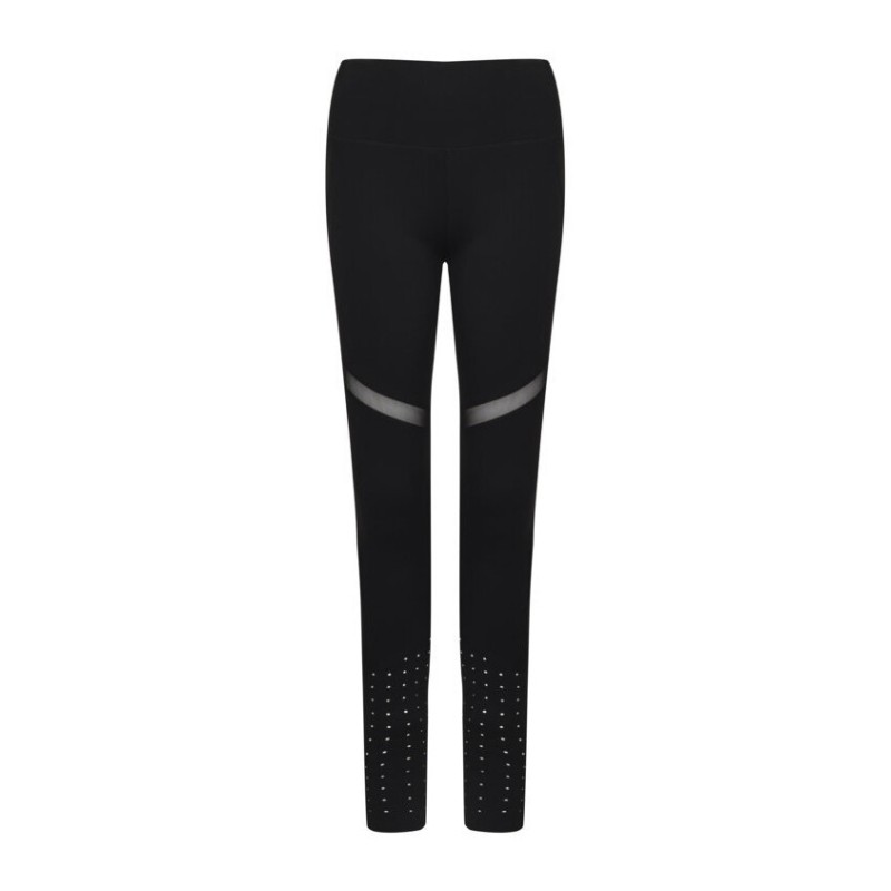 Legging femme opaque et extensible, large ceinture avec poche intérieure