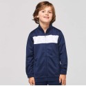 Veste de survêtement enfant avec bande blanche, 210 g/m²