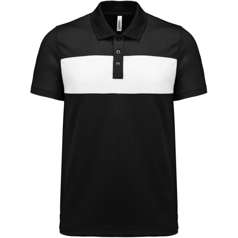 Polo de sport adulte manches courtes à séchage rapide, 155 g/m²