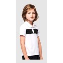 Polo de sport enfant manches courtes à séchage rapide, 155 g/m²