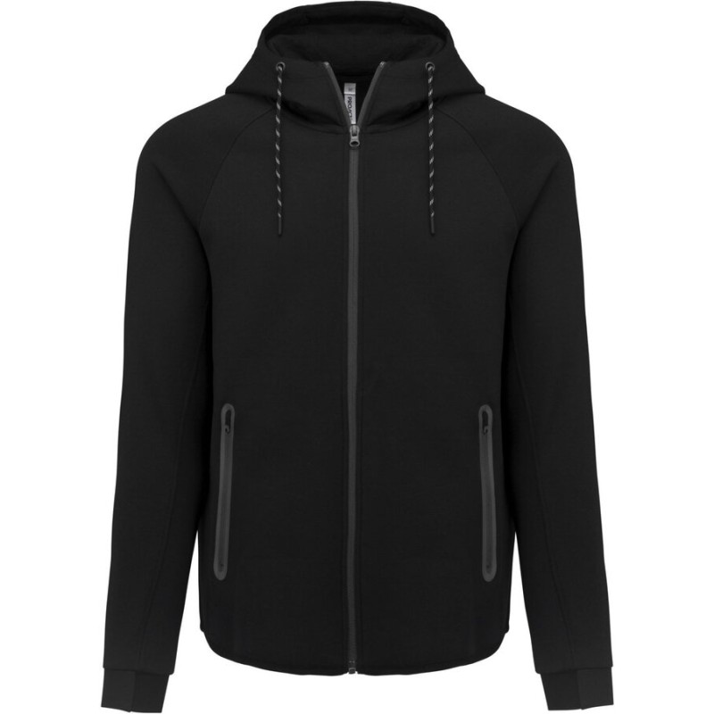 Veste de sport à capuche pour homme effet chiné, 310 g/m²