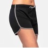 Short de sport femme en coton jersey, taille élastiquée, 210 g/m²