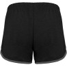 Short de sport femme en coton jersey, taille élastiquée, 210 g/m²