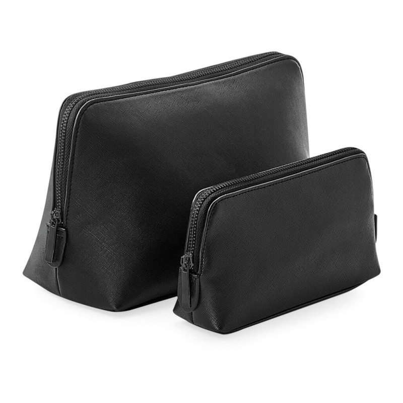 Trousse avec soufflet multi-usages en simili cuir au grain fin