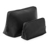 Trousse avec soufflet multi-usages en simili cuir au grain fin