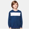 Sweat-shirt de sport enfant avec bande blanche, 210 g/m²