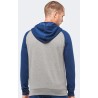 Sweat-shirt zippé de sport adulte à capuche bicolore, 280 g/m²