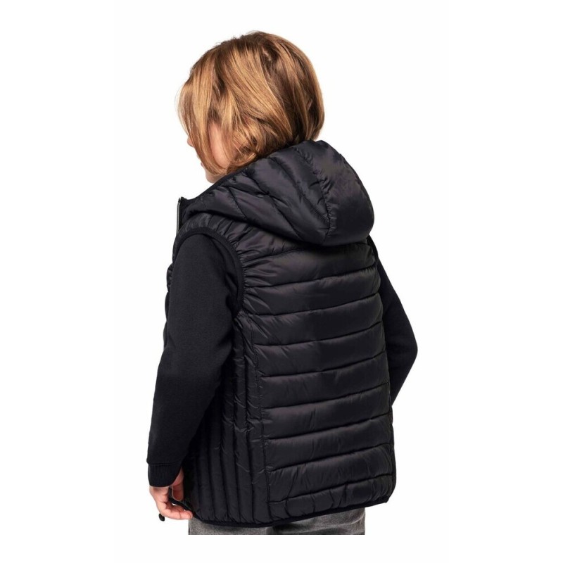 Bodywarmer de sport à capuche enfant chaud et léger