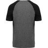 T-shirt de sport triblend bicolore manches courtes, 130 g/m²