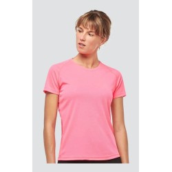 T-shirt respirant femme avec manches raglan à séchage rapide, 140 g/m²