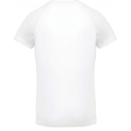 T-shirt homme col V respirant avec manches raglan, 140 g/m²