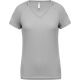 T-shirt femme col V respirant avec manches raglan, 140 g/m²
