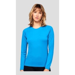 T-shirt manches longues femme respirant à séchage rapide, 140 g/m²