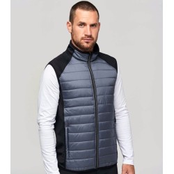 Bodywarmer de sport bi-matière ultra-confortable et déperlant