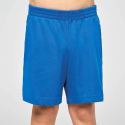 Short de sport enfant en coton léger et souple, 185 g/m²