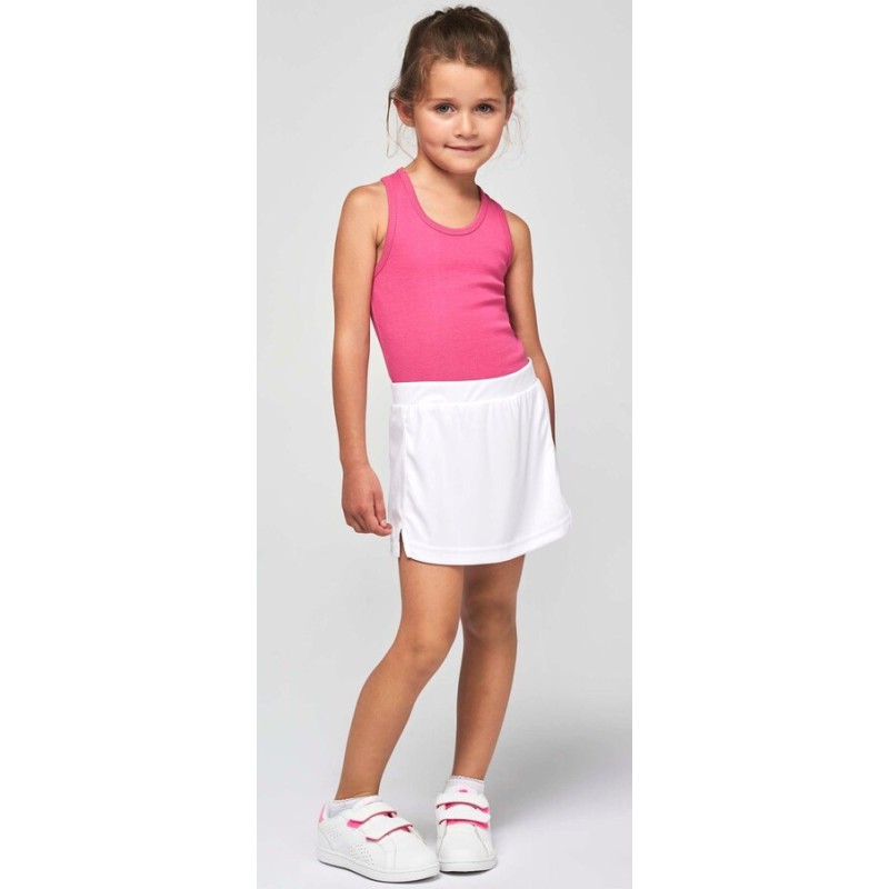 Jupe de tennis enfant, sous-short avec 2 poches pour les balles