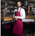 Tablier de cuisine avec bavette, ruban au cou de 60 cm, 215 g/m²