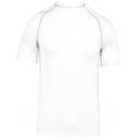 T-shirt surf extensible manches courtes col montant, protection UV 40+