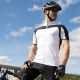 Veste de vélo homme zippée manches courtes réfléchissante, 170 g/m²