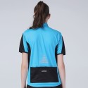Veste de vélo femme zippée manches courtes réfléchissante, 170 g/m²