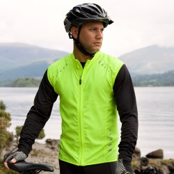 Veste de vélo zippée Crosslite réfléchissante sans manches sans poches