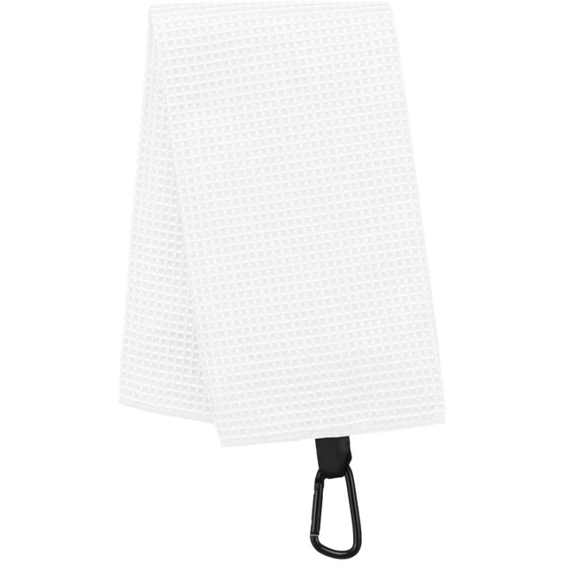 Serviette de golf nid d'abeille avec système d'accroche