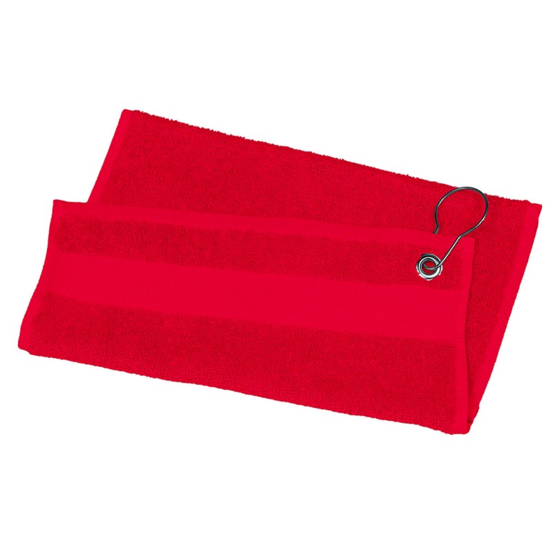 Serviette de golf en coton avec oeillet métal