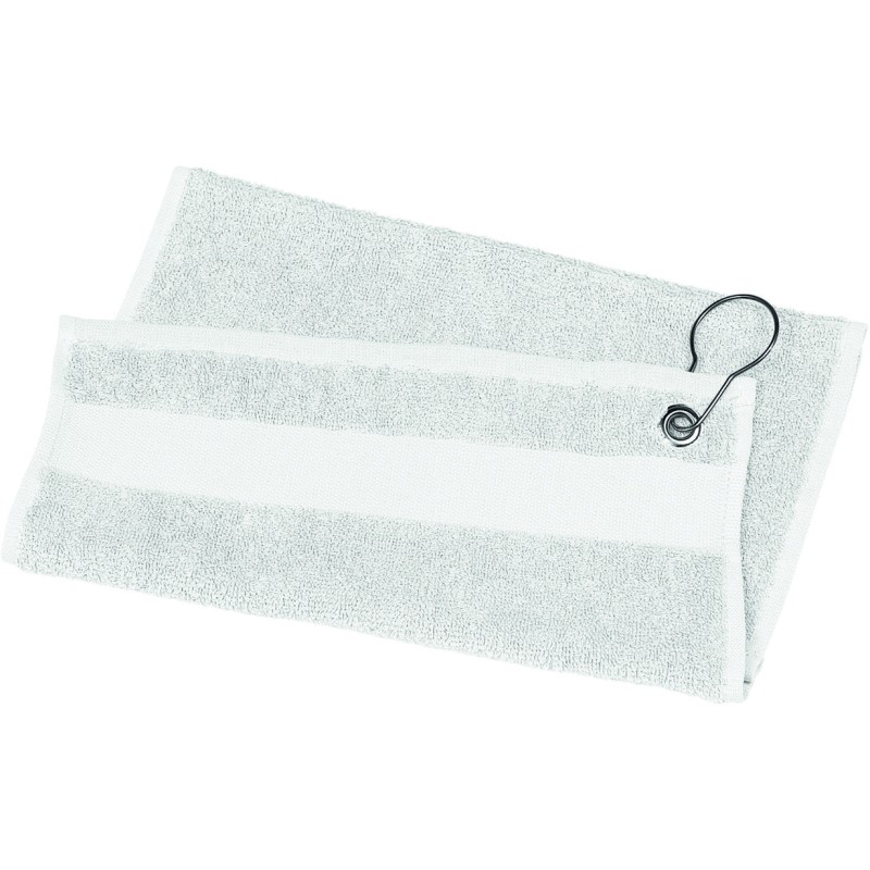 Serviette de golf en coton avec oeillet métal