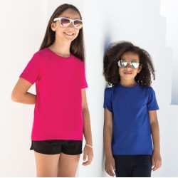 T-shirt stretch enfant moderne en coton et élasthanne, 165 g/m²