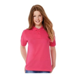 Polo safran enfant en coton ringspun peigné, 180 g/m²