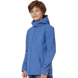 Veste soft-shell enfant à capuche détachable et protège-menton