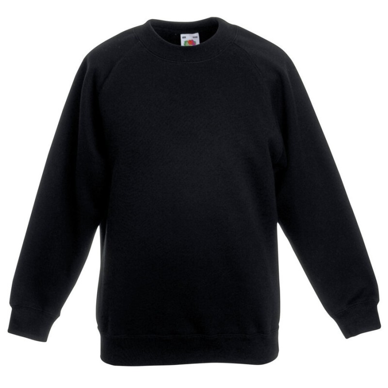 Sweat-shirt enfant manches raglan en polycoton, 280 g/m²