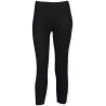 Legging noir 3/4 pour femme, taille élastique, 190 g/m²