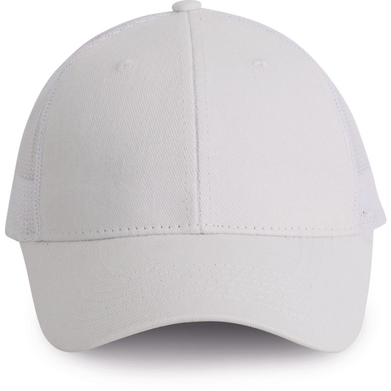 Casquette trucker 6 panneaux, panneaux et visière en coton, 260 g/m²