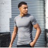 T-shirt de sport coupe slim, panneaux en maille, 150 g/m²