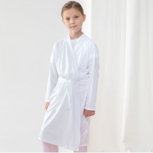 Peignoir enfant de bain kimono en tissu jersey avec ceinture, 180 g/m²