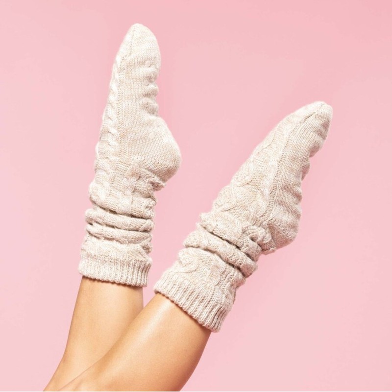 Chaussettes Lounge d'intérieur chaudes doublées sherpa anti-glisse