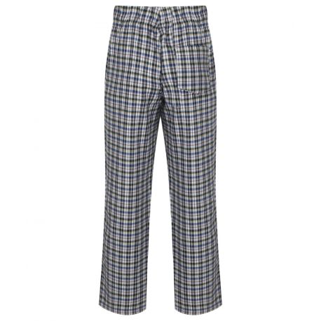Pantalon homme motif tartan en flanelle, taille élastiquée, 115 g/m²