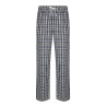 Pantalon homme motif tartan en flanelle, taille élastiquée, 115 g/m²