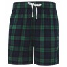 Short homme motif tartan en flanelle, taille élastiquée, 115 g/m²