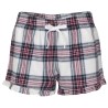 Short femme motif tartan en flanelle, taille élastiquée, 115 g/m²