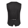 Gilet de service femme sans manches à boutons-pression, 215 g/m²